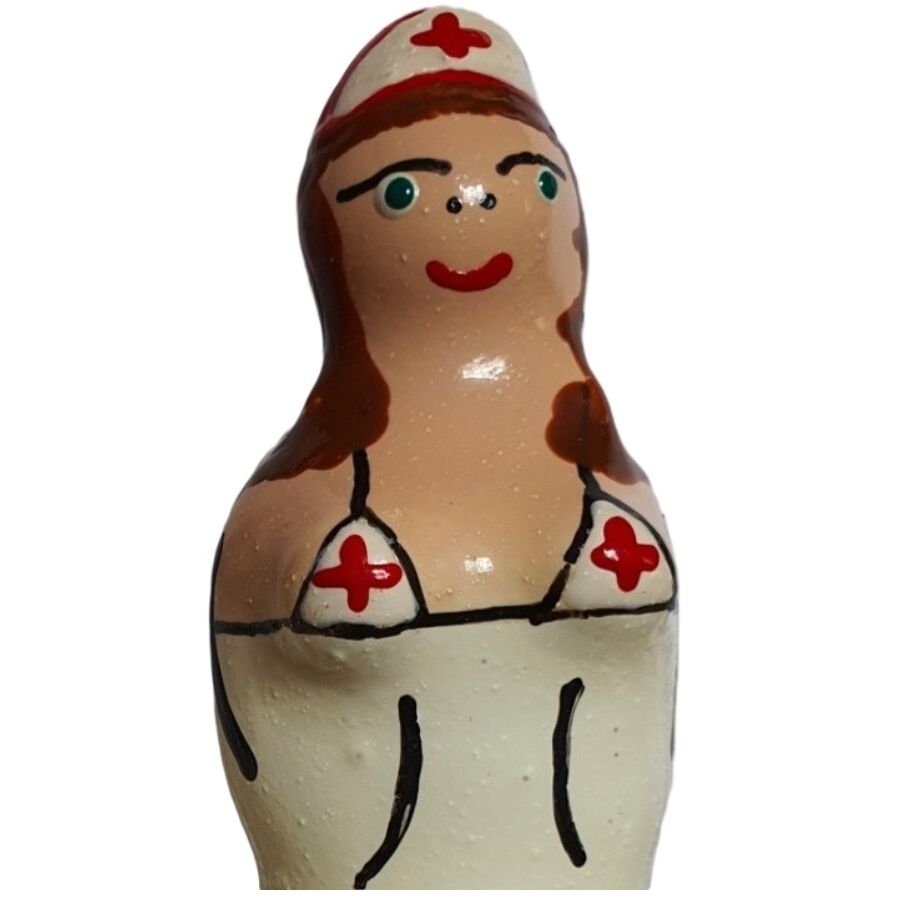img_206063_ac186722ca5d9929a26f0946f26be7bc_1.jpg CONDOMERIE - PRESERVATIVO DECORATIVO PINTADO A MANO ENFERMERA MORENA
