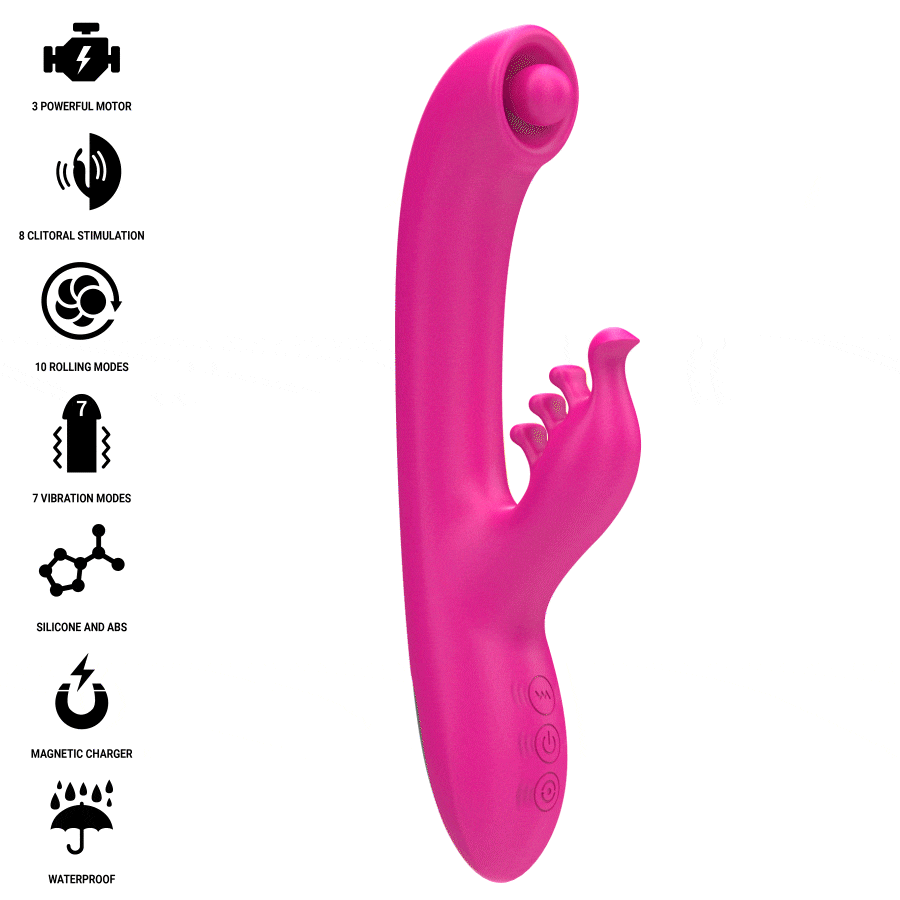 img_206487_bd658c4d71e9197edca361b30d653237_1.gif INTENSE - CHRISTINA VIBRADOR MULTIFUNCIÓN RABBIT 22.5 CM ROSA