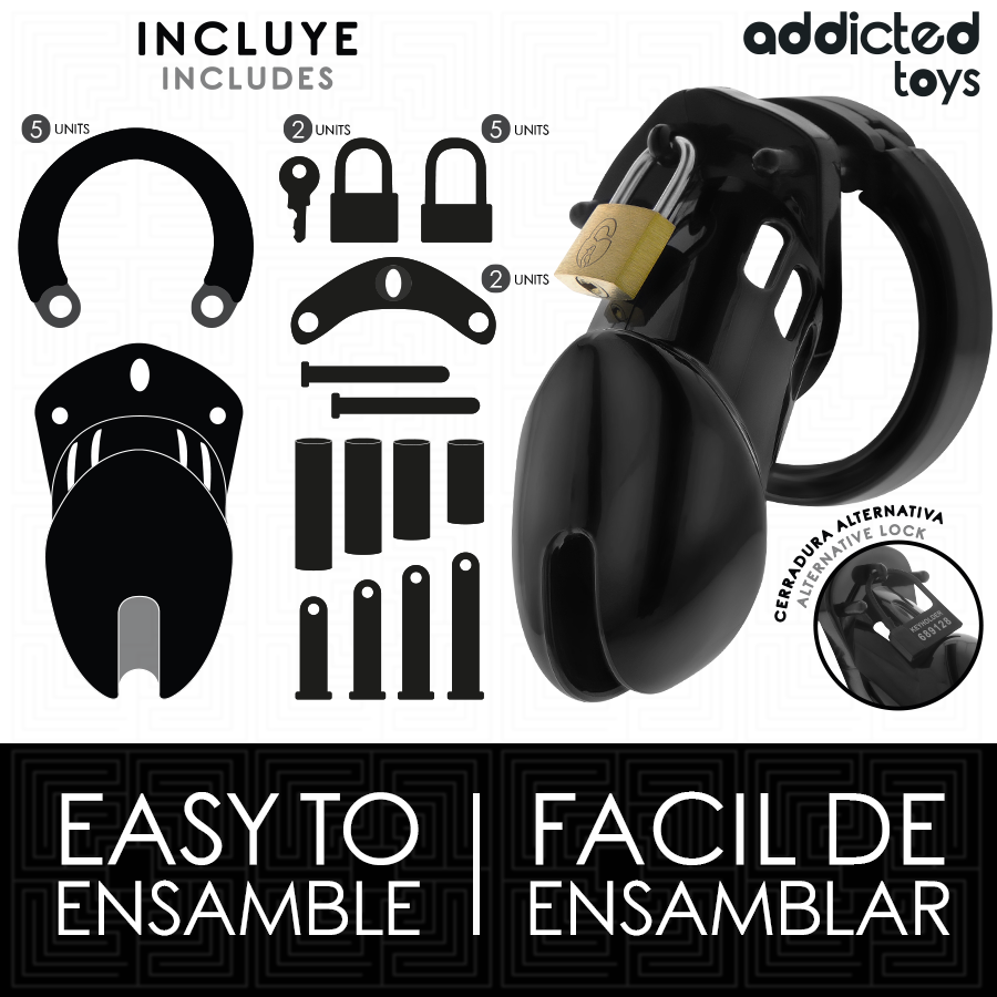 img_207018_0a2b56eeaae15b8a94779dd2a03f8034_1.png ADDICTED TOYS LOCKED - OBSIDIAN HOLD JAULA PARA PENE TALLA M