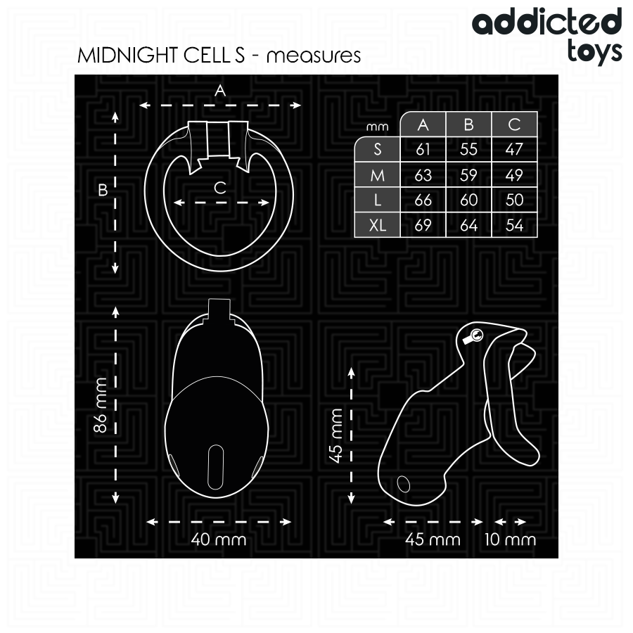 img_207028_668840d59ce0aac3c2a6adee026db762_1.png ADDICTED TOYS LOCKED - MINDNIGHT CELL JAULA PARA PENE TALLA S 4.8 CM