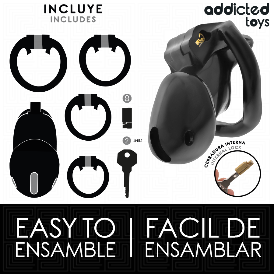 img_207033_e5c4c5c994277648e1a0bf4b28ebf3ea_1.png ADDICTED TOYS LOCKED - MINDNIGHT CELL JAULA PARA PENE TALLA S 4.8 CM