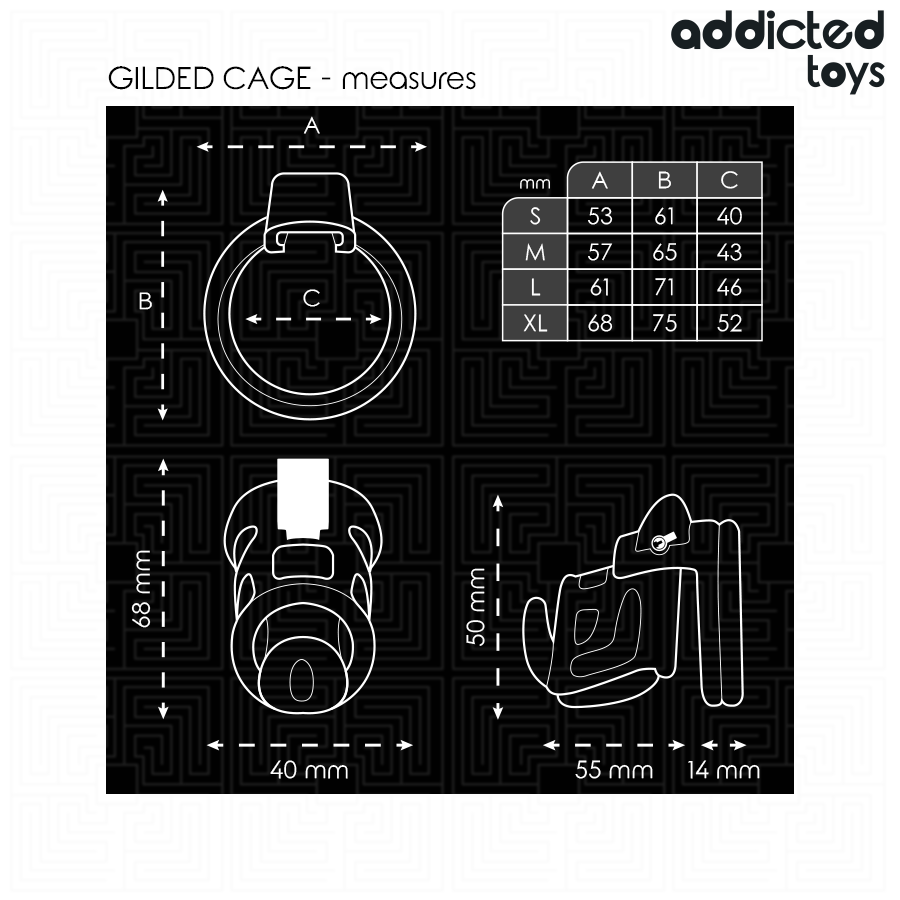 img_207035_7df3a21b1af8b566733e8491af336cb1_1.png ADDICTED TOYS LOCKED - GILDEN CAGE JAULA PARA PENE DE SILICONA 8,5 CM