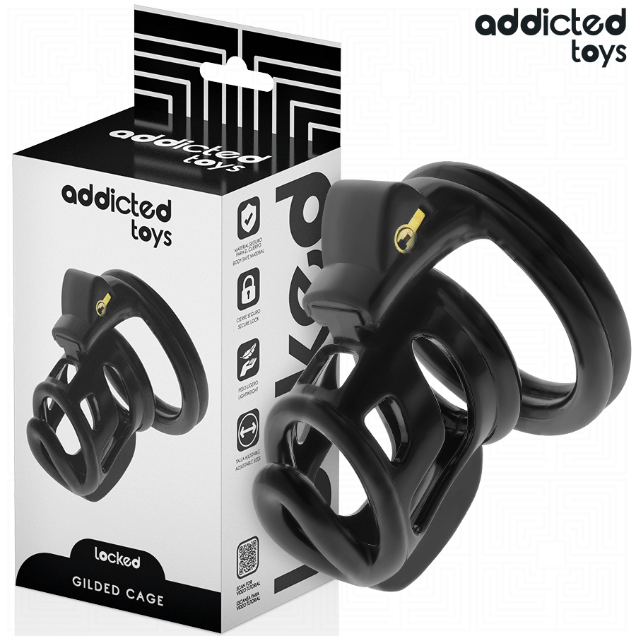 img_207040_9852973f10f61feeba2e138b4ed503f5_1.png ADDICTED TOYS LOCKED - GILDEN CAGE JAULA PARA PENE DE SILICONA 8,5 CM