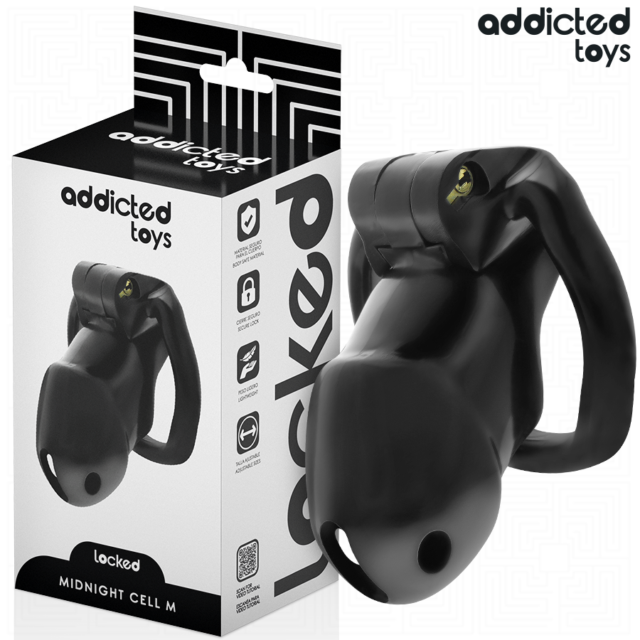 img_207051_0d2364ae33b60820d1ea9993b8c1024b_1.png ADDICTED TOYS LOCKED - MINDNIGHT CELL JAULA PARA PENE 4.2 CM TALLA M