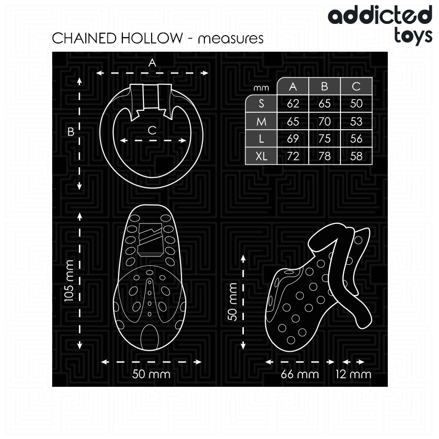 img_207070_755c89f85f5bf55dc6b5aecbca918a31_1.png ADDICTED TOYS LOCKED - CHAINED HOLLOW JAULA PARA PENE 10,5 CM