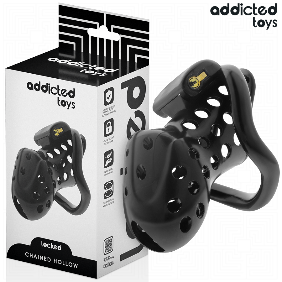 img_207075_4600d0f290dfc862ada23d08a9195e65_1.png ADDICTED TOYS LOCKED - CHAINED HOLLOW JAULA PARA PENE 10,5 CM