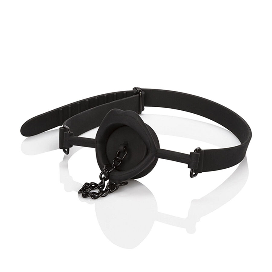 CALEXOTICS - SCANDAL MORDAZA CON TAPÓN DE SILICONA NEGRO