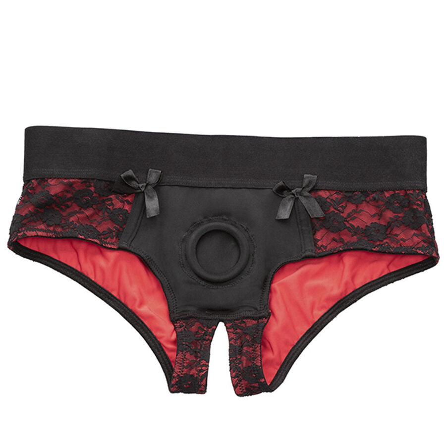 img_208247_a9a04e430af34c42fc2521c522cda73a_1.jpg CALEXOTICS - SCANDAL SET DE BRAGUITAS SIN ENTREPIERNAS CON DIDLO TALLA S/M