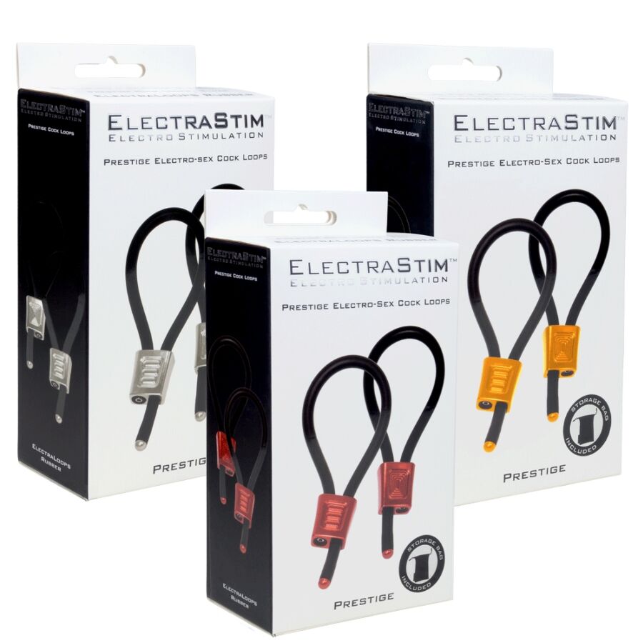 img_208416_d506f294c52abf064431310e367e6d25_1.jpg ELECTRASTIM - PRESTIGE ELECTRA LOOPS ANILLOS DE PENE AJUSTABLES ROJO
