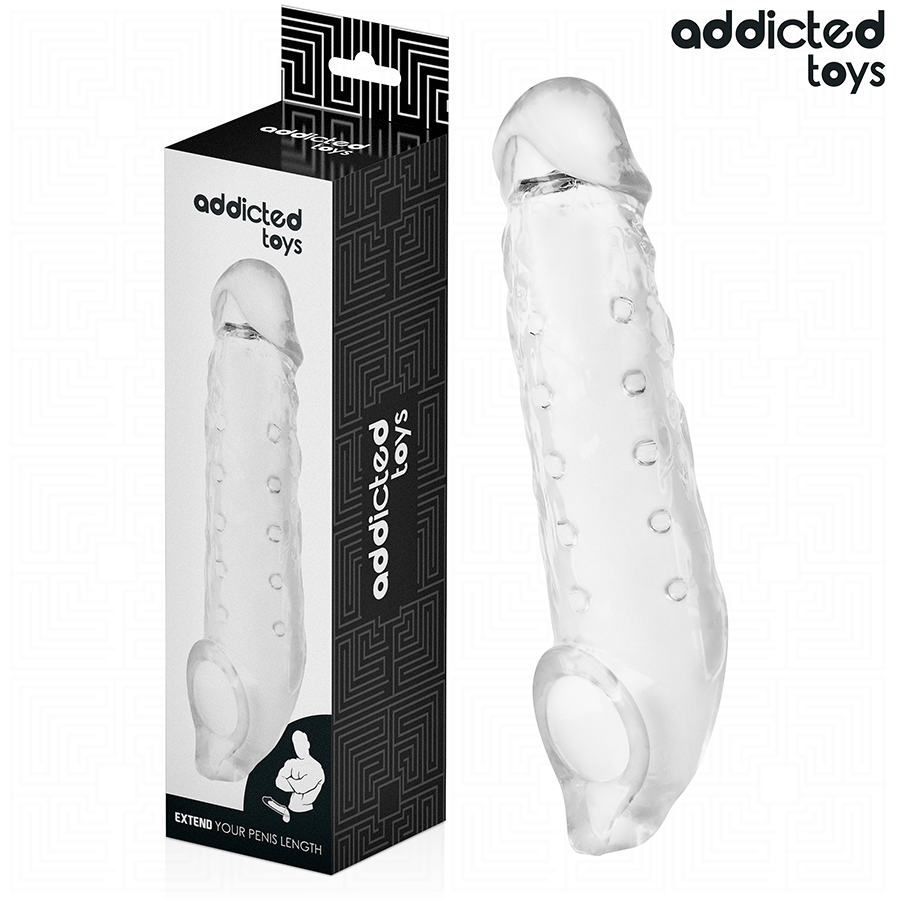 img_208991_6a6aad544d2728636baa644d20f7b93b_1.png ADDICTED TOYS - FUNDAS PARA EL PENE TRANSPARENTE TALLA M 27 CM