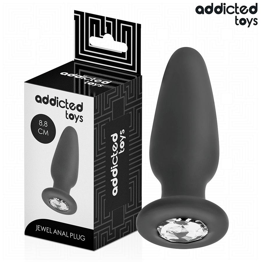 img_209075_2762011b953e366fe6afbbc76b605fe6_1.png ADDICTED TOYS - PLUG ANAL CON JOYA SILICONA TALLA S 8,8 CM