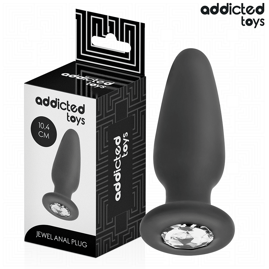 img_209078_cc7723ea833520a5225ff25fcf8d3987_1.png ADDICTED TOYS - PLUG ANAL CON JOYA SILICONA TALLA M 10,4 CM