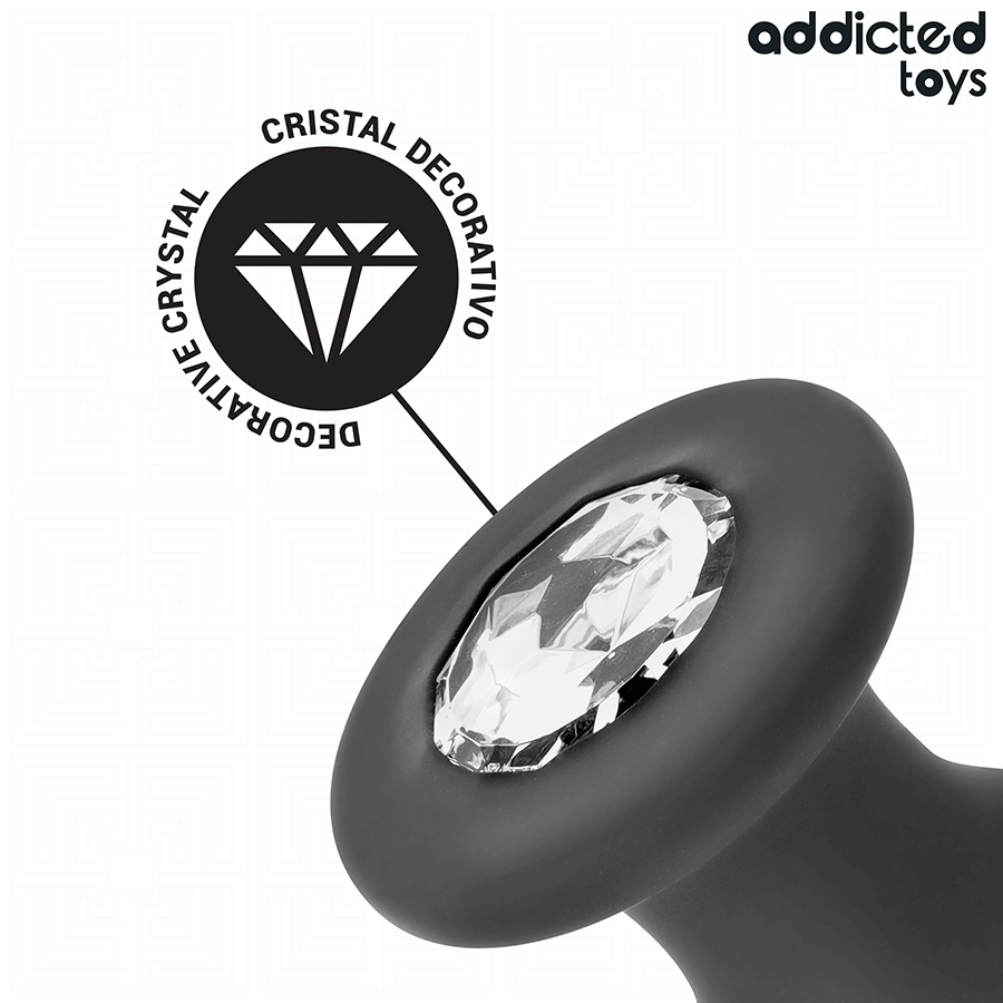 img_209087_29913ea4e8b8e731b77c3a7cf76d1f0f_1.png ADDICTED TOYS - PLUG ANAL CON JOYA SILICONA TALLA L 12,6 CM