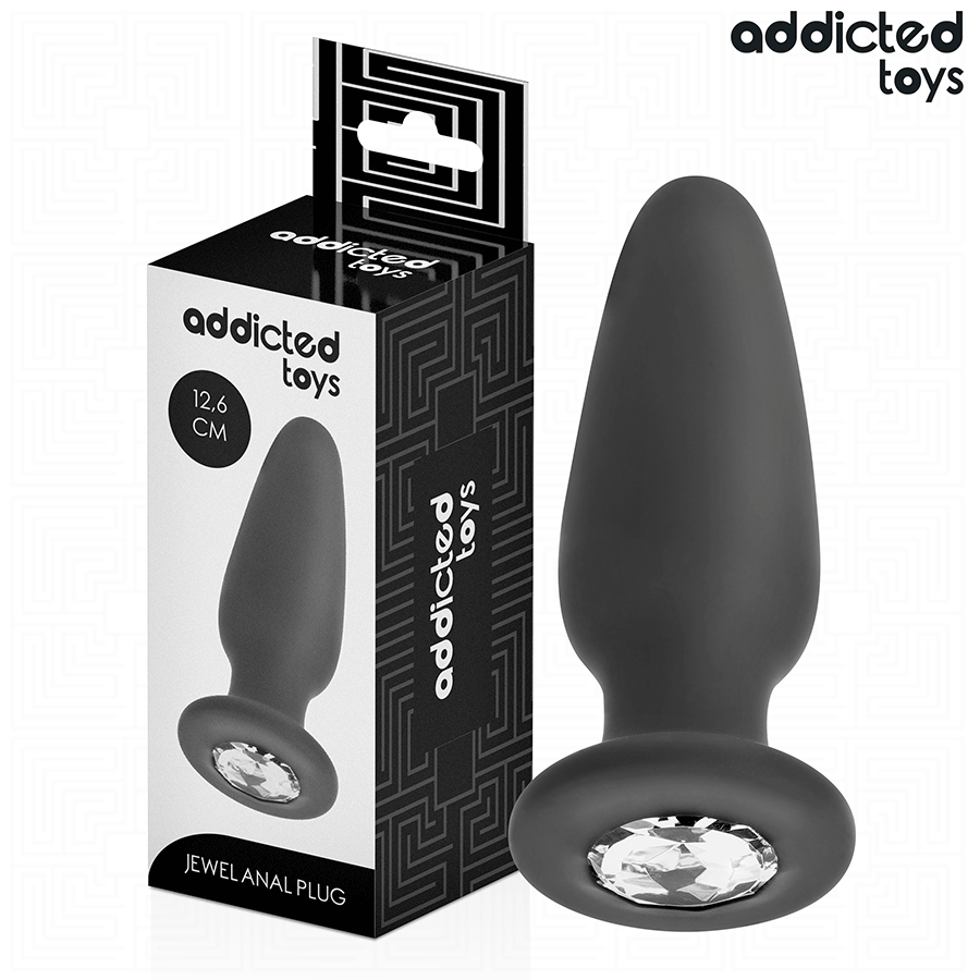 img_209089_0a7c2013cd0cd58d62f8585ce248e0ed_1.png ADDICTED TOYS - PLUG ANAL CON JOYA SILICONA TALLA L 12,6 CM