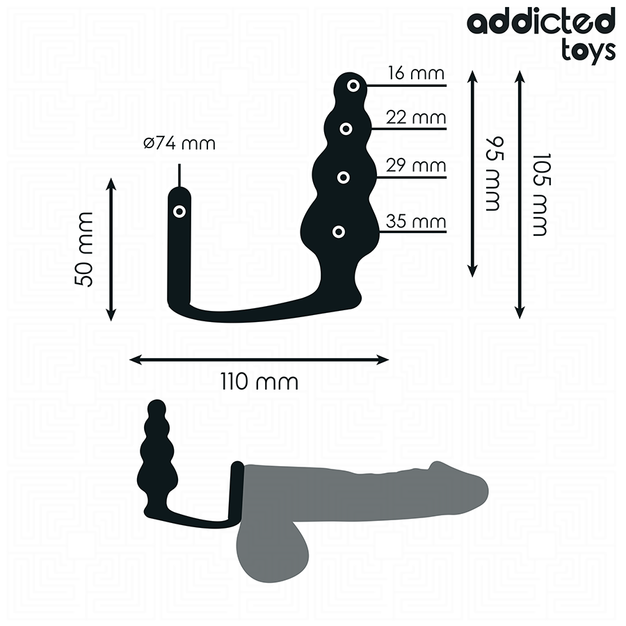 img_209149_9527d99419fb7676025661d2636e2776_1.png ADDICTED TOYS - PLUG ANAL CON ANILLO SILICONA MODELO 5