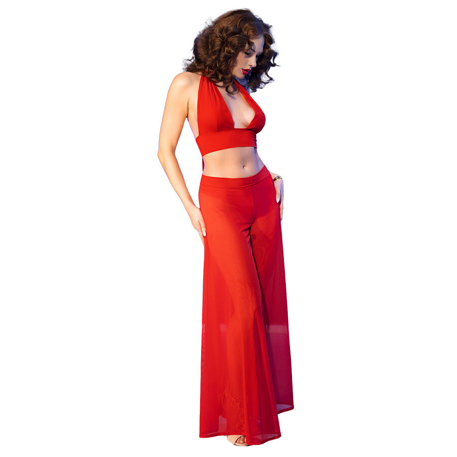 img_209237_d96739cb4e22b0b6322de2df0cb80502_1.jpg CHILIROSE - CR  4857 SET TOP Y PANTALONES ROJO TALLA S