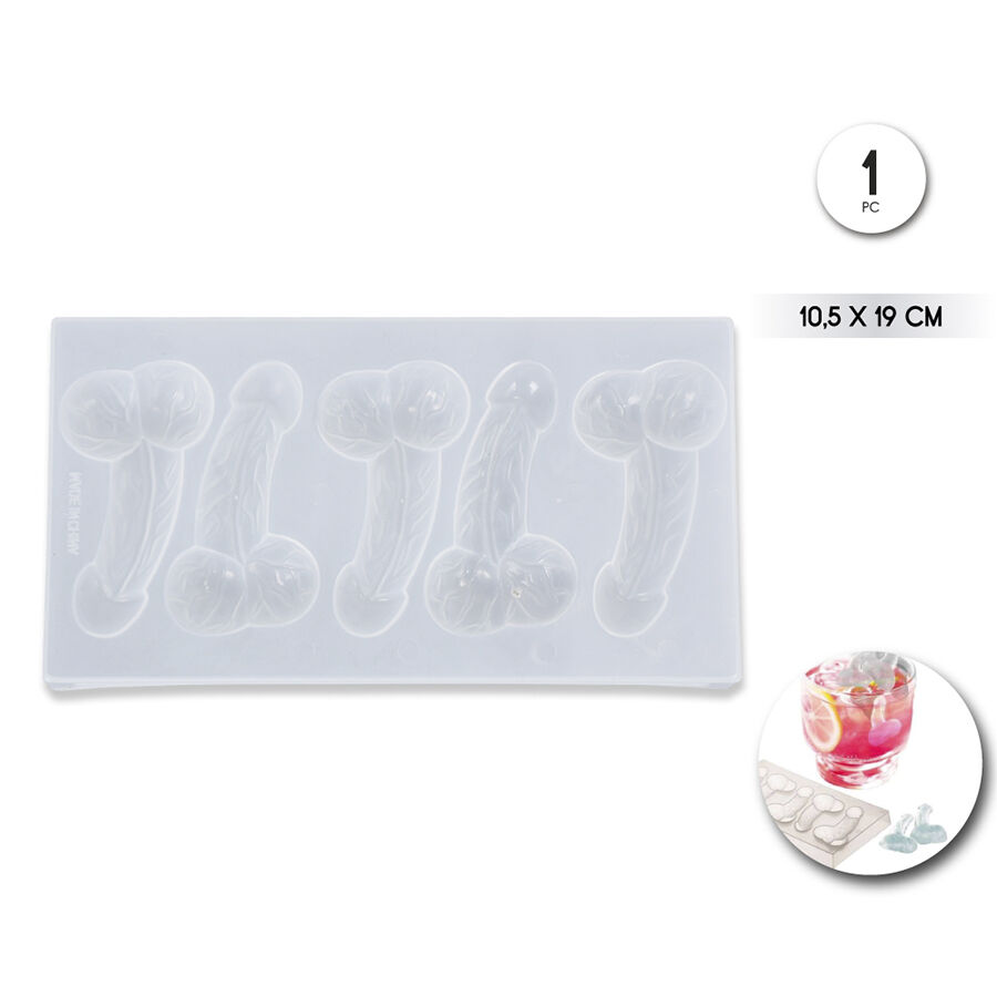 img_209876_beeee3ce2b217027860cb3299ce429b4_1.jpg DIABLO PICANTE - MOLDE DE HIELO CON FORMA DE PENE 5 CAVIDADES
