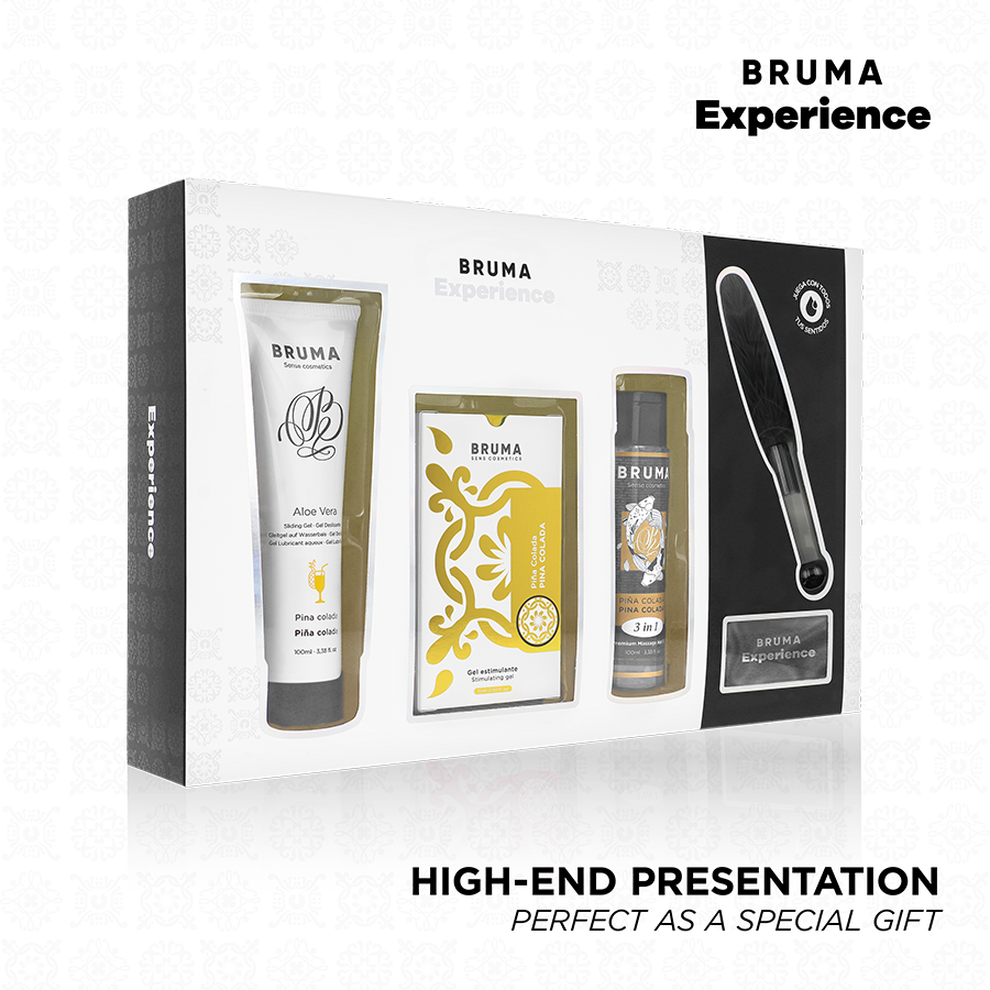 img_211234_fa3bf83d91e1f3c3bee60b35a6457517_1.png BRUMA XPERIENCE - PACK TENTACIÓN DULCE PIÑA COLADA CON POTENCIADOR DE ORGASMOS