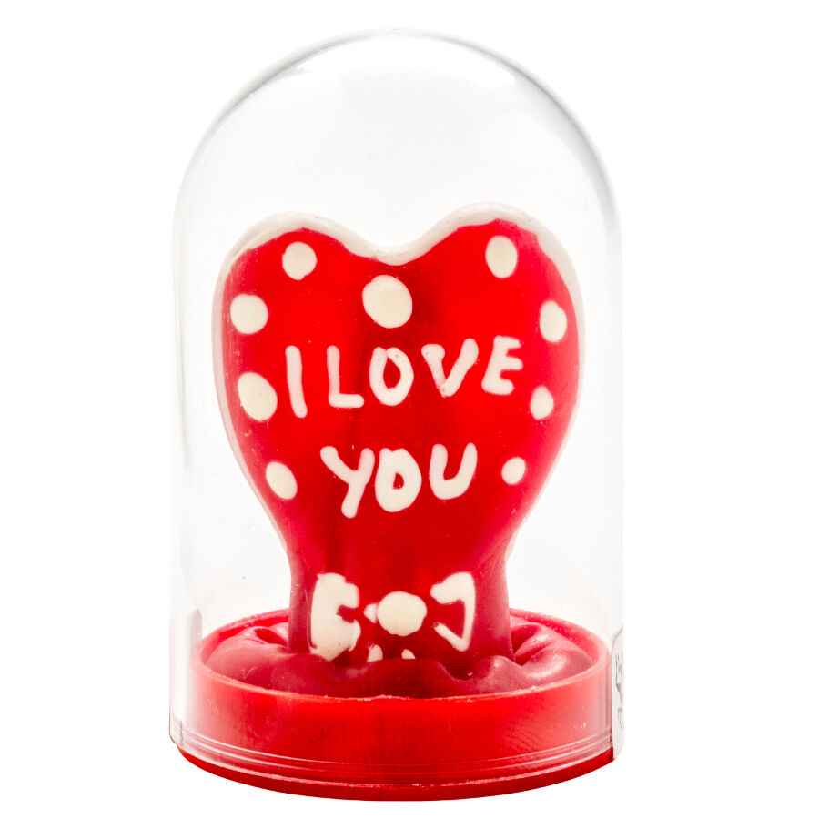 img_211607_d0d471d40ae4c04634fe1833928816cf_1.jpg CONDOMERIE - PRESERVATIVO DECORATIVO PINTADO A MANO CORAZÓN - TE AMO MODELO 1