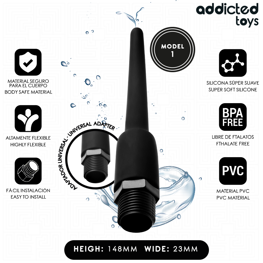 img_213565_568442448e7e6b9d6b23ec7d16fe93da_1.png ADDICTED TOYS - LIMPIADOR ANAL CON ADAPTADOR UNIVERSAL MODELO 1