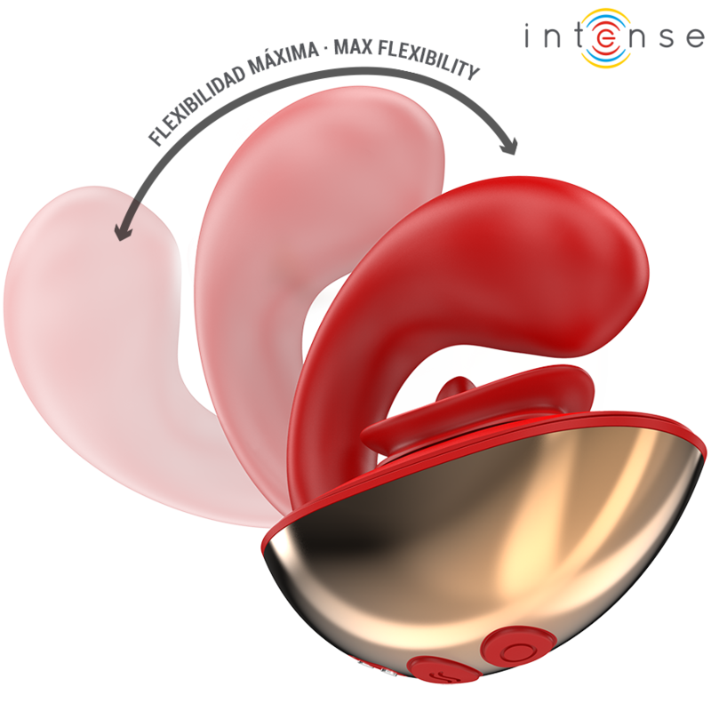 INTENSE - MARIAH VIBRADOR  ESTIMULADOR EN FORMA DE U 10 VIBRACIONES ROJO