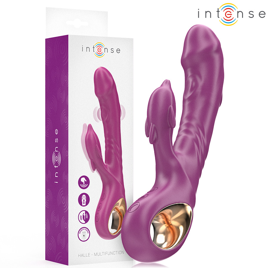 img_213996_143f864bdf2c34839326ecbdb7b4c150_1.png INTENSE - HALLE VIBRADOR MULTIFUNCIÓN CON LENGUA ESTIMULADORA EN FORMA DE DELFÍN MORADO