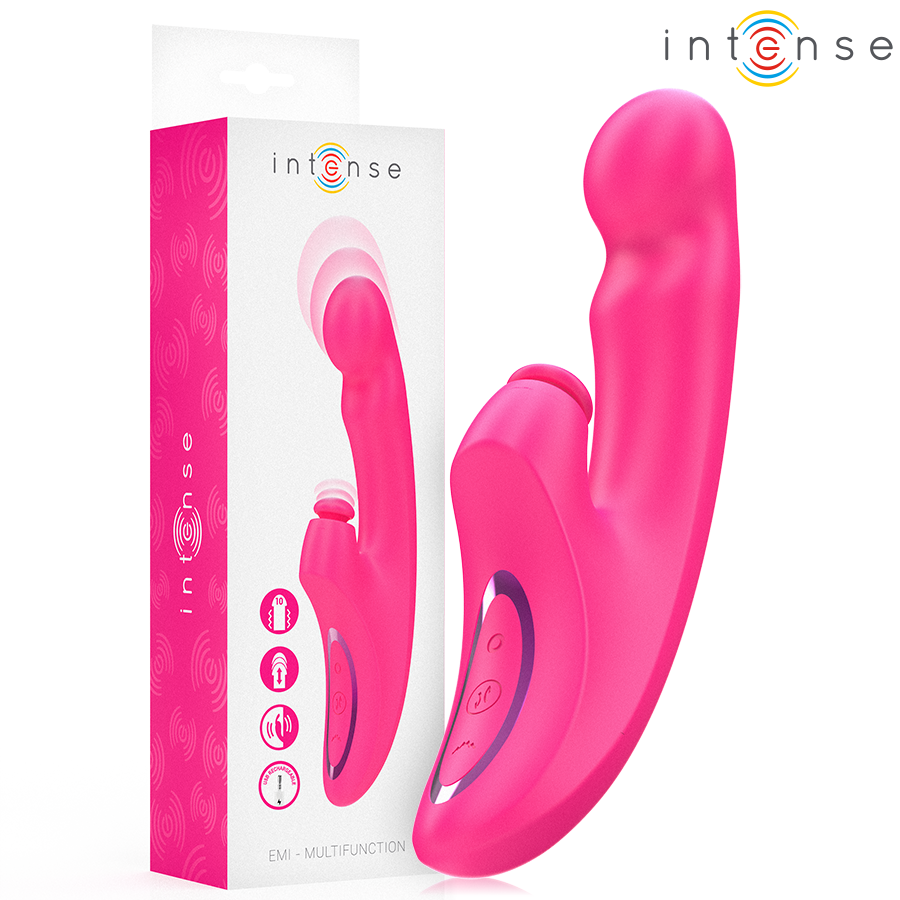 img_214006_3b079de24d09e1d33fca26b172873474_1.png INTENSE - EMI VIBRADOR 13,5 CM MULTIFUNCIÓN 3 EN 1 10 VIBRACIONES ROSA