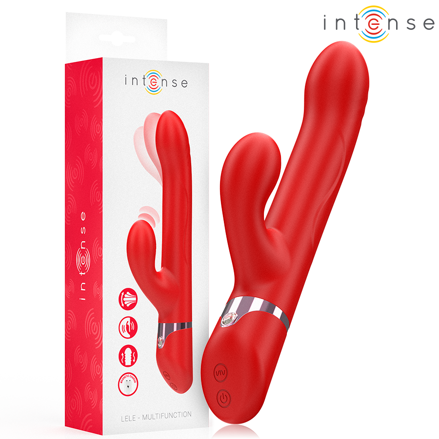 img_214175_751cc14691d6c3350850ac251ea6c598_1.png INTENSE - LELE VIBRADOR MULTIFUNCIÓN ROTATORIO  OSCILACIÓN  ESTIMULACIÓN ROJO