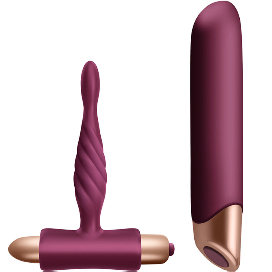 img_214273_b38ea17aeb67fcfc6c7f7a29e2d37423_1.jpg CLIMAXIMUM - RAPTURE KIT VIBRADOR CLÁSICO + PLUG ANAL PRINCIPIANTES