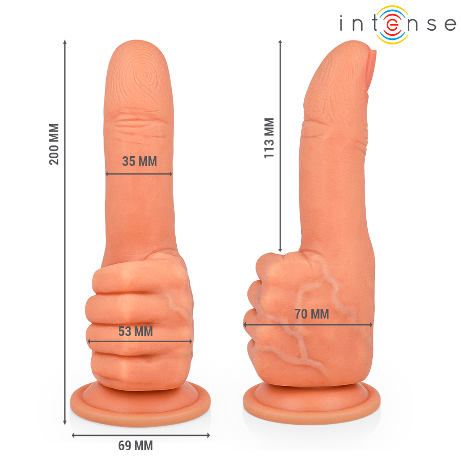 INTENSE - BENDER ESTIMULADOR PUNTOG MANO FLEXIBLE 11,3 CM