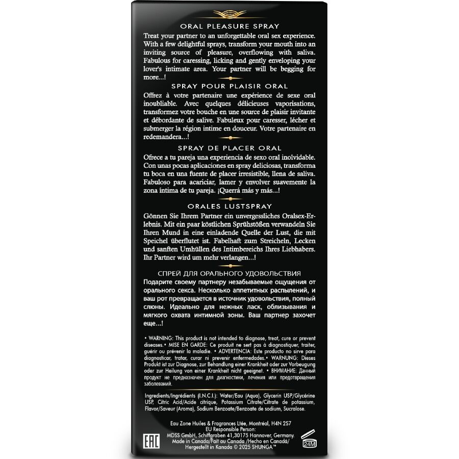 SHUNGA - WAVES PLEASURE SPRAY ORAL SEDUCTOR FRESA 20 ML