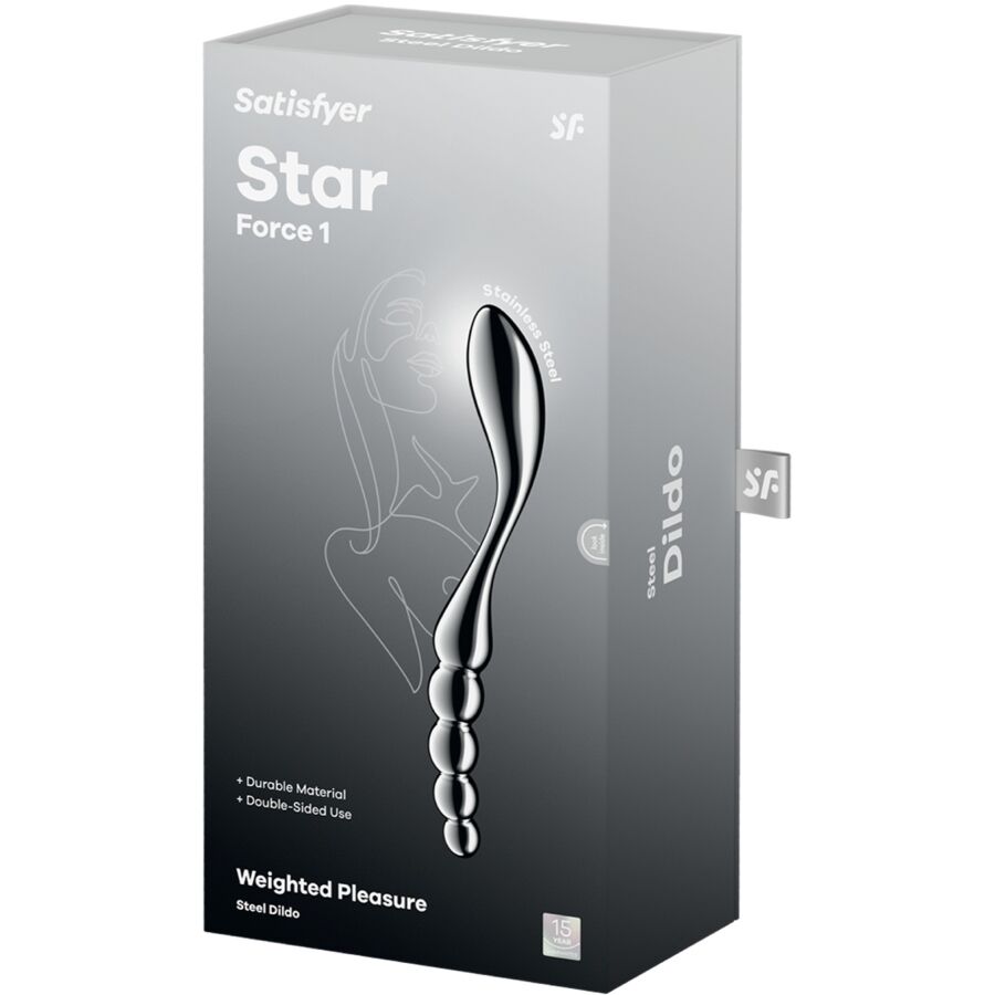 img_217761_7551430966bb2522d2afbb9d1f76c0e5_1.jpg SATISFYER - STAR FORCE 1 DILDO ACERO INOXIDABLE DOBLE USO
