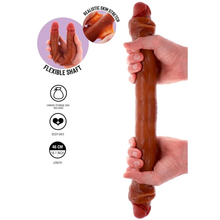 img_218308_c51abf2fad2e04159ded4f81c41f652f_1.jpg GET REAL - DILDO DOBLE DONG DE SILICONA CARAMELO 46 CM
