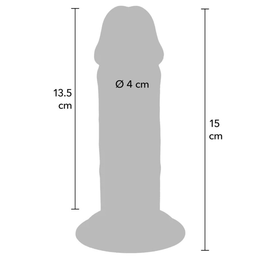 GET REAL - DILDO DELUXE DONG GRUESO DE DOBLE DENSIDAD TPE 15 CM