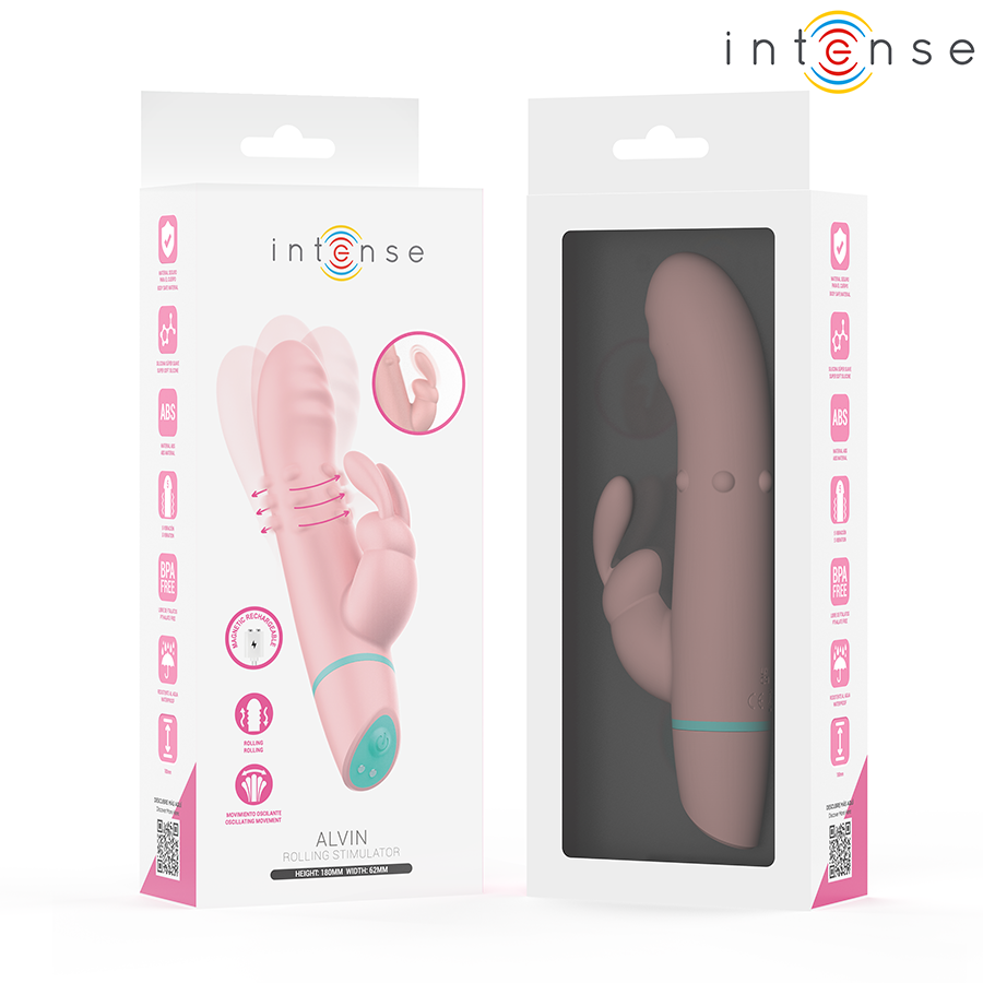 INTENSE - ALVIN ESTIMULADOR RABBIT  VIBRADOR ROLLING + OSCILANTE