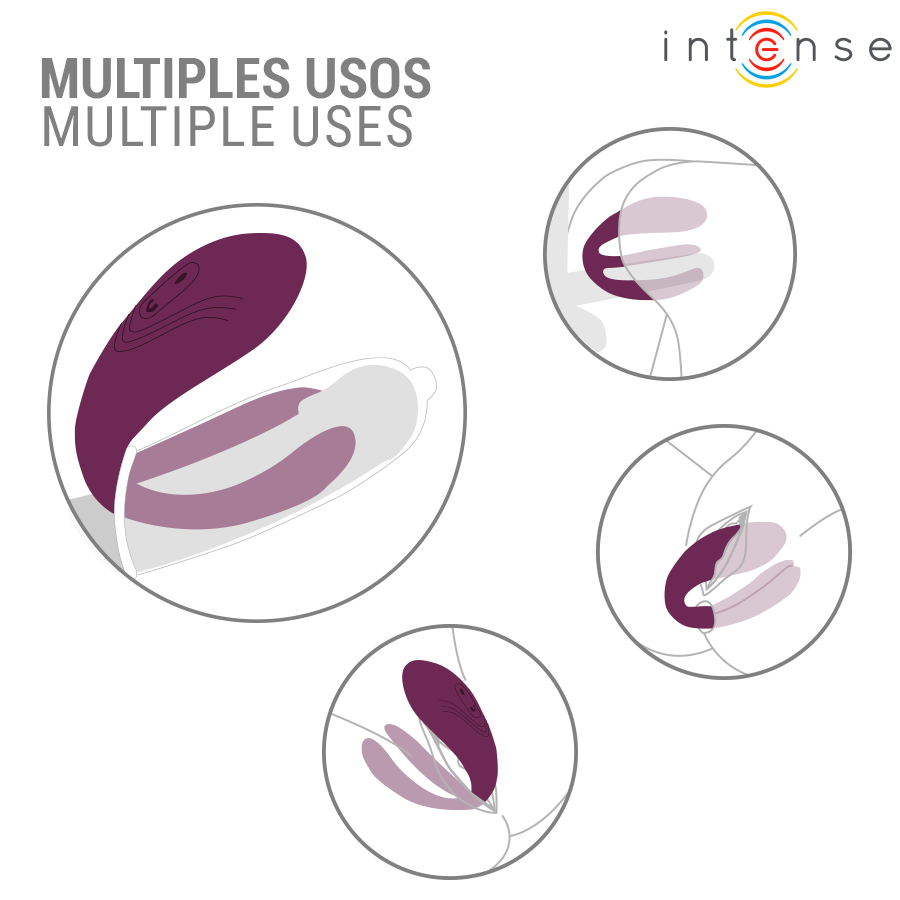 INTENSE - SANDRA VIBRADOR  ESTIMULADOR DE PINZAS CON GOLPETEO CONTROL REMOTO