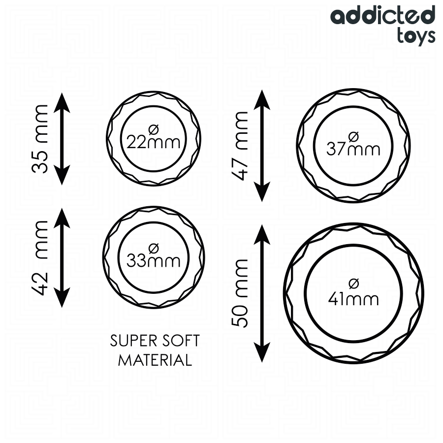 img_218843_607cb0dcbeff10e85ebba34f9b0ffe22_1.png ADDICTED TOYS - SET ANILLOS PENE TEXTURIZADOS 4 TAMAÑOS