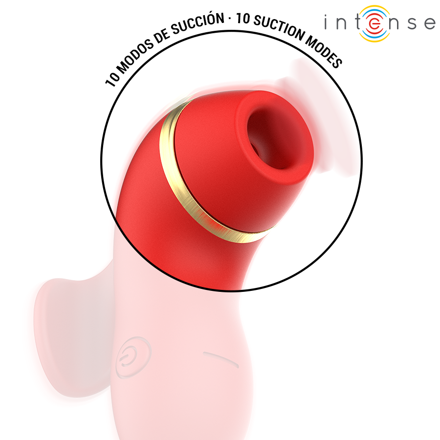 INTENSE - PATTY ESTIMULADOR CON 4 CABEZALES, SUCCIÓN, TAPPING, TICKLING Y LICKING