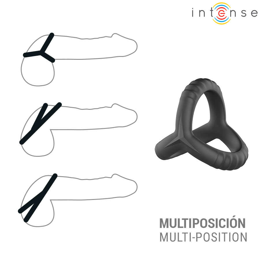 img_221092_109b4f78ea63848bcd7f3553c234727f_1.png INTENSE - JOHN ADJUSTABLE TRIPLE PENIS RING MODEL 4