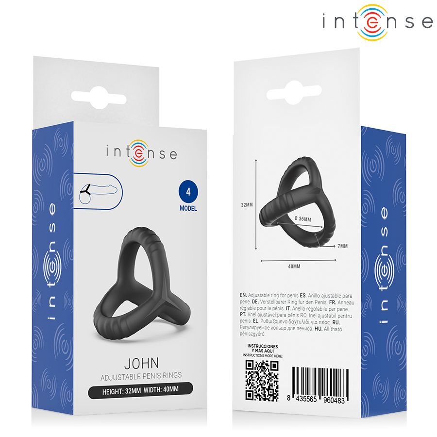 img_221093_b3860f30ebe6b2750b7785fc802f9dde_1.png INTENSE - JOHN ADJUSTABLE TRIPLE PENIS RING MODEL 4