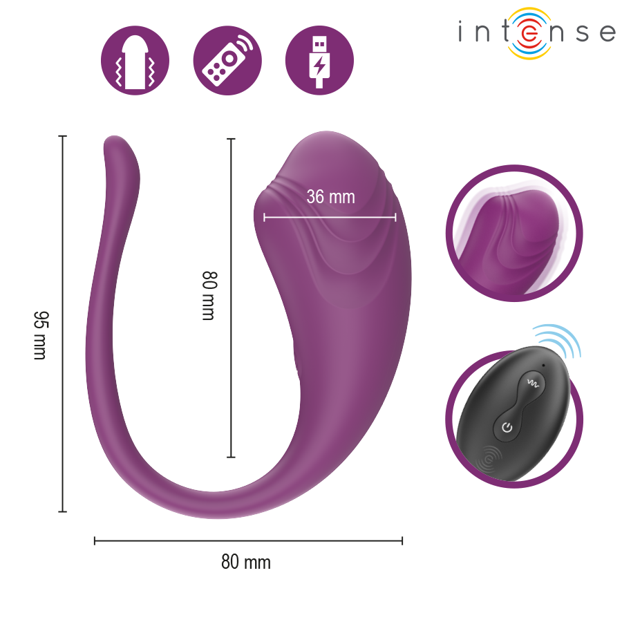 img_221435_f37cf5a1ae2263442c00004649b49d54_1.png INTENSE - OLIVIA HUEVO VIBRADOR MORADO CONTROL REMOTO