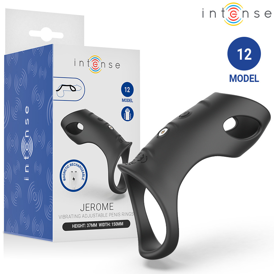 img_221566_b00373f5999617209ca96f169537e84d_1.png INTENSE - JEROME ADJUSTABLE VIBRATING PENIS RING MODEL 12