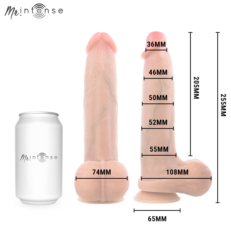 img_221604_9f7f127620934610cfd7404fffe2d4bf_1.png MR INTENSE - BRUCE XL SILICONE DILDO WITH TESTICLES 25.5 CM -Ø- 5.5 CM