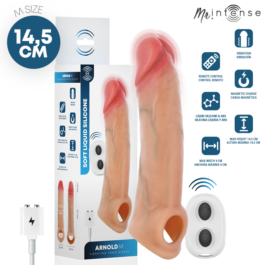 img_221711_77891bb64db6516500f5547598a5a59b_1.png MR INTENSE - ARNOLD M ULTRA-REALISTIC VIBRATING PENIS SLEEVE 14.5 CM -Ø- 4 CM