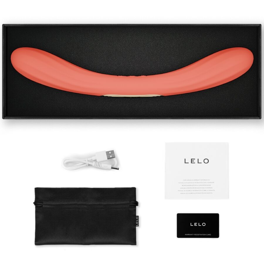 LELO - BOOMERANG DOUBLE ENDED VIBRATOR CORAL RED
