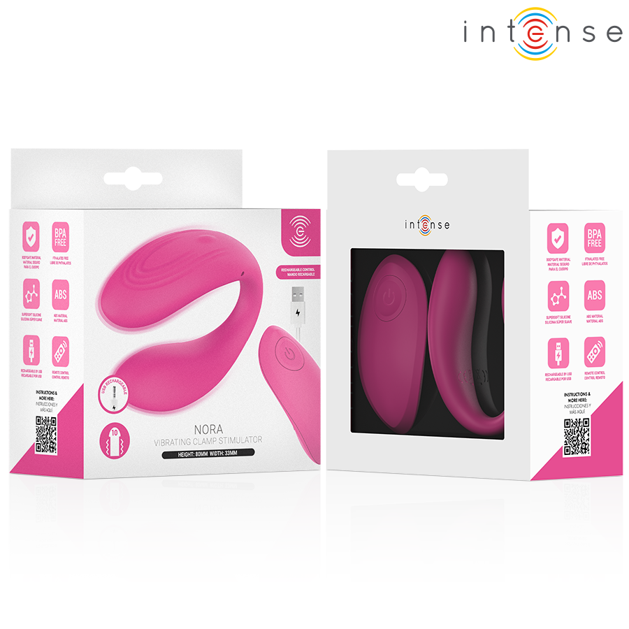 img_223802_5ca72c79a97481365f00179d9bb7df0c_1.png INTENSE - NORA VIBRATING CLAMP STIMULATOR PINK