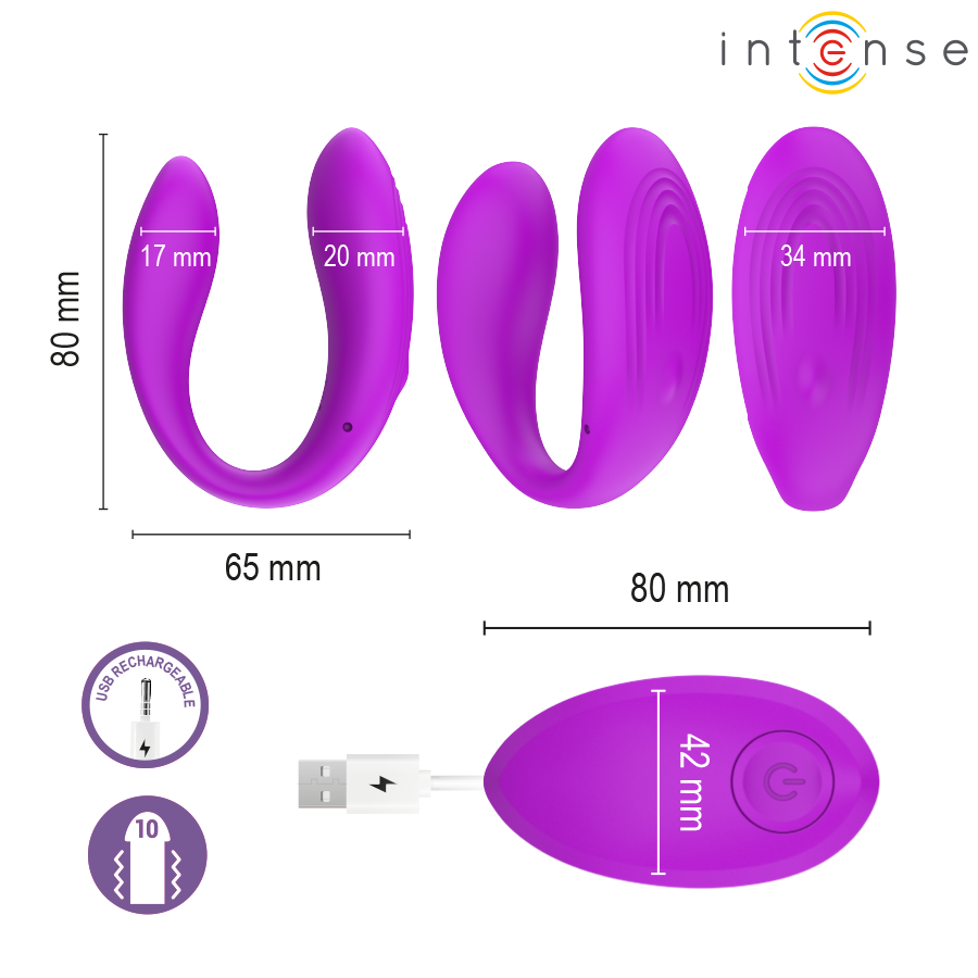 img_223811_4c7fd7e423addbb011cec998cc612dad_1.png INTENSE - NORA VIBRATING CLAMP STIMULATOR PURPLE