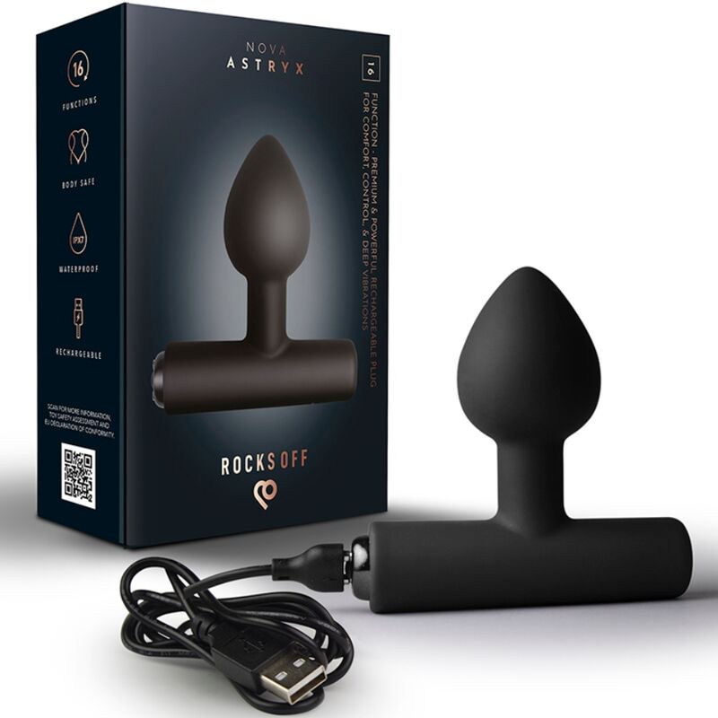img_224671_dcf3c5f9e8a4a94c090c8424e45c11d9_1.jpg ROCKS-OFF - NOVA ASTRYX PREMIUM PLUG ANAL RECARGABLE 16 FUNCIONES NEGRO