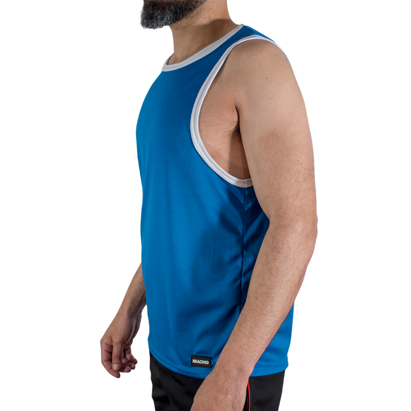 img_224825_74969fdbba559c99bc6b11a1a942973d_1.png MACHO - CMV002 BLUE GYM T-SHIRT S/M