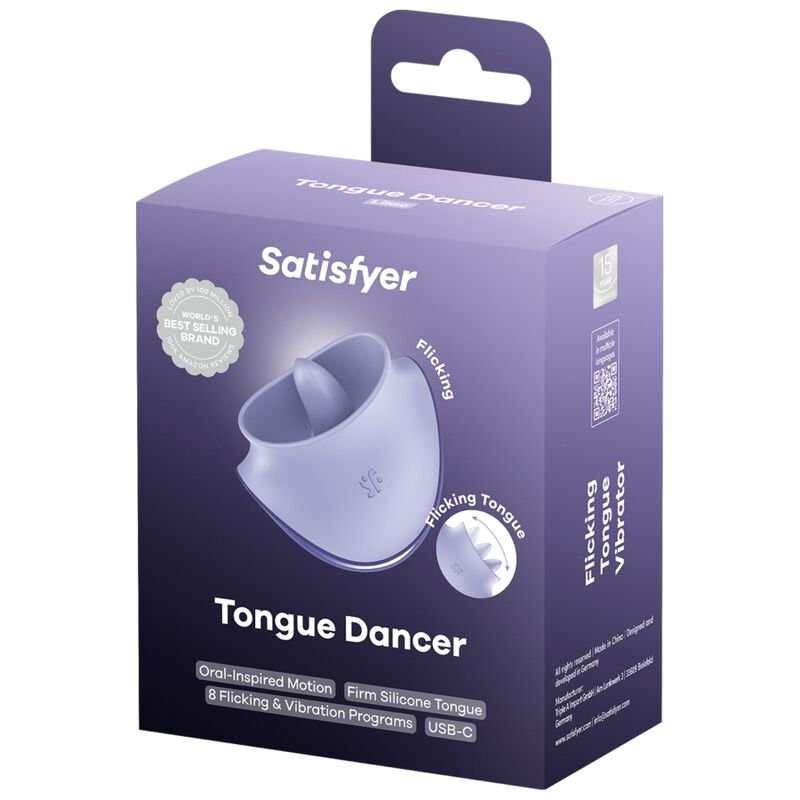 img_225008_70ca60ee800a872e7a768fd4dc38e5d8_1.jpg SATISFYER - TONGUE DANCER CLITORAL STIMULATOR WITH VIBRATION AND PULSATIONS LILAC